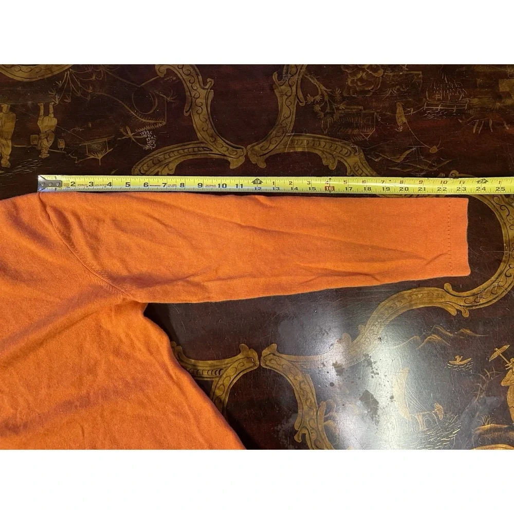 Claudia Nichole Cashmere Orange Cashmere Longsleeve Sweater Swiftie Cozy‎ L NEW - Picture 8 of 11